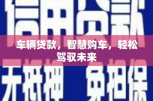 丹棱车辆贷款，智慧购车，轻松驾驭未来